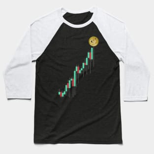 Vintage Stock Chart Dogecoin DOGE Coin To The Moon Trading Hodl Crypto Token Cryptocurrency Blockchain Wallet Birthday Gift For Men Women Kids Baseball T-Shirt